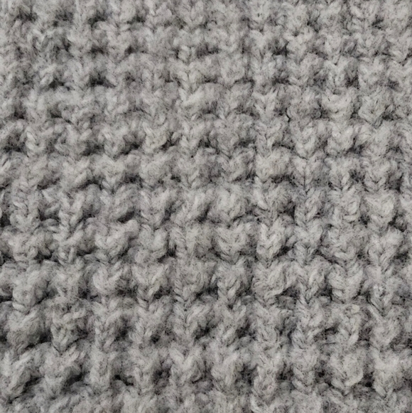 Aerie Gray Cozy Up Waffle Knit Polo Pullover Super Soft Sweater - Picture 11 of 13